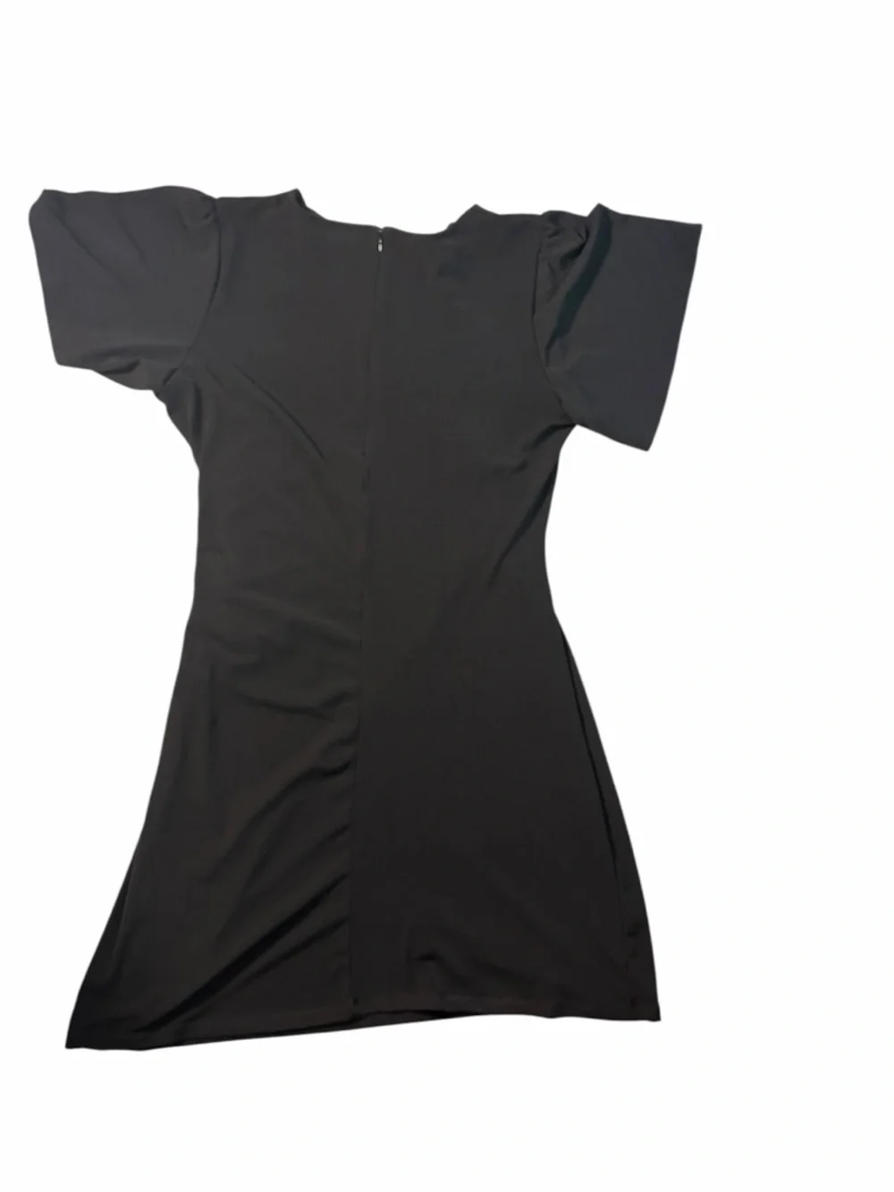 Michael Kors-Matte JerseyDress W/Gold hardware at collar, Black, Size L